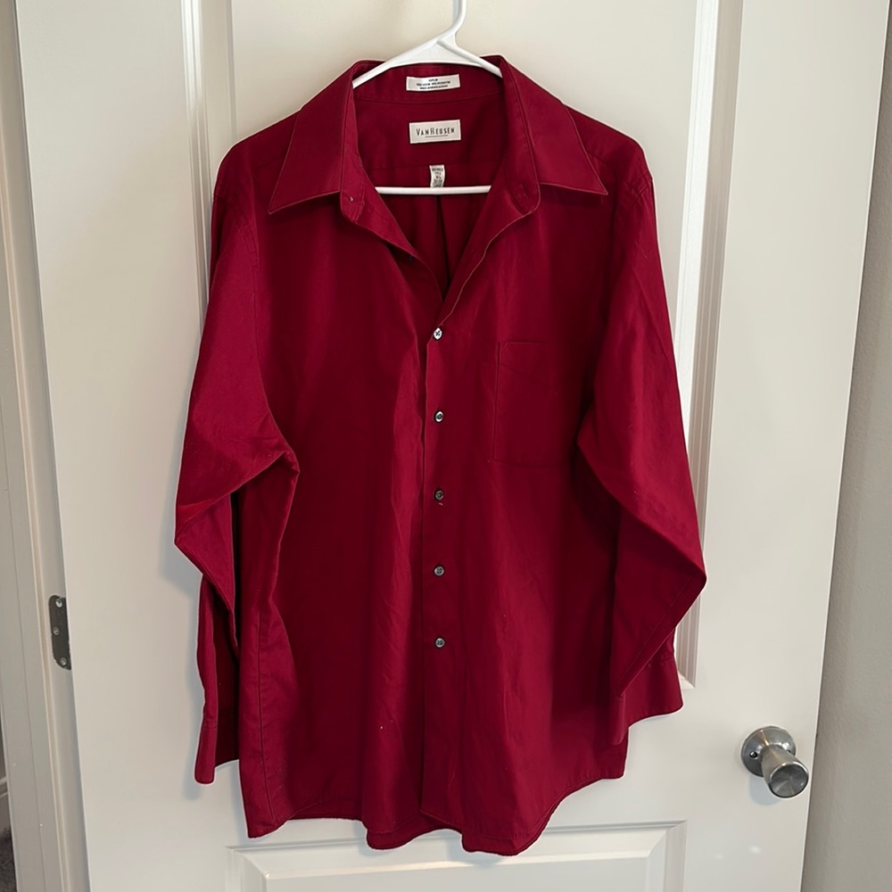 Van Heusen Red Button Up